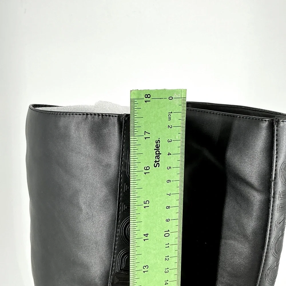 Circus NY Sam Edelman Size 9.5 Black Knee High Lug Sole Platform Boots Dollie